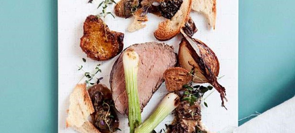 Kalvemørbrad med foie gras, cremede morkler