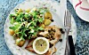 Kyllingeschnitzel med rucola og kartoffelsalat