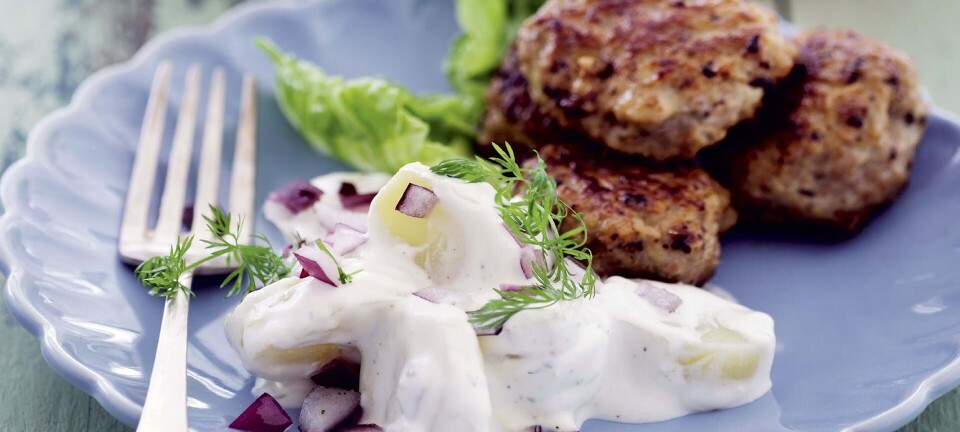 Frikadeller med kold kartoffelsalat