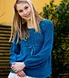 Sød bluse med bindebånd fra Hendes Verden