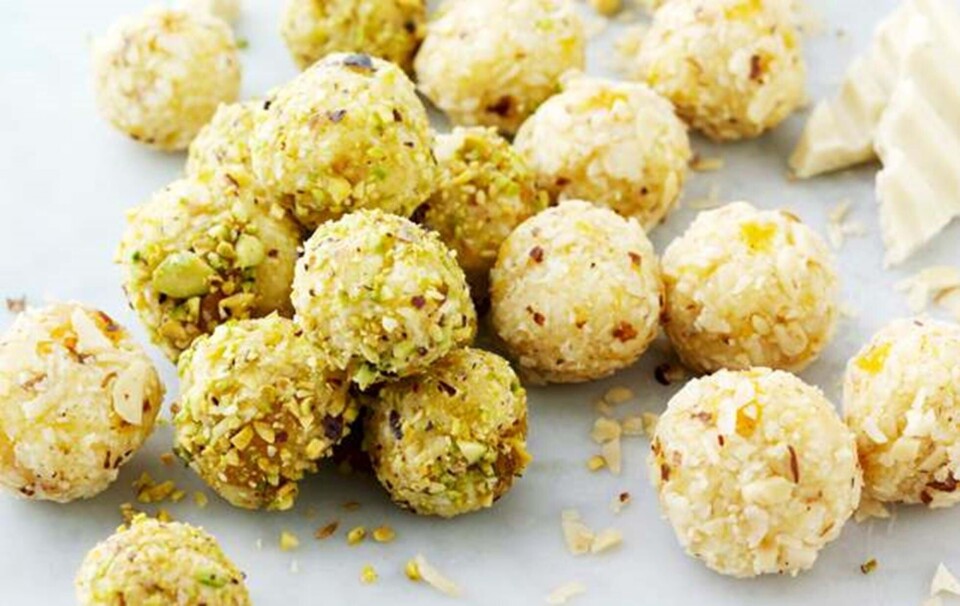 Hvide chokoladekugler