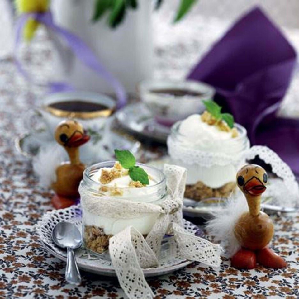 Mini-påskecheesecakes med citron