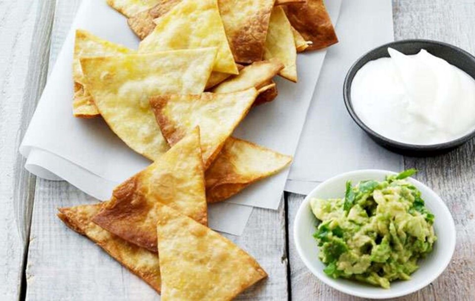 Tortillachips med avocadodip