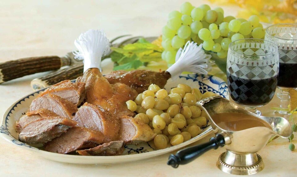 Mortens aften menu: And a la Price