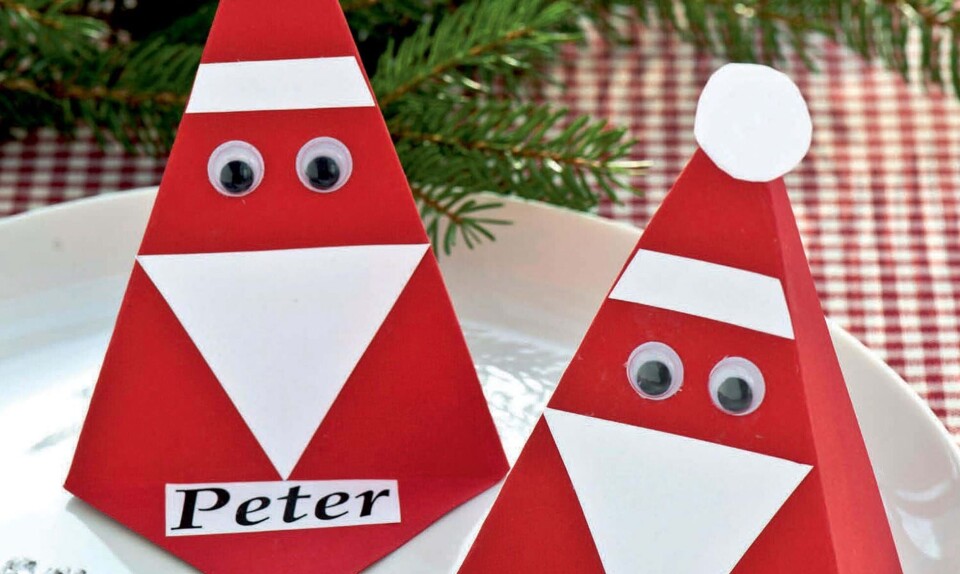 Klip selv: Fine bordkort til julefesten fra Hjemmet
