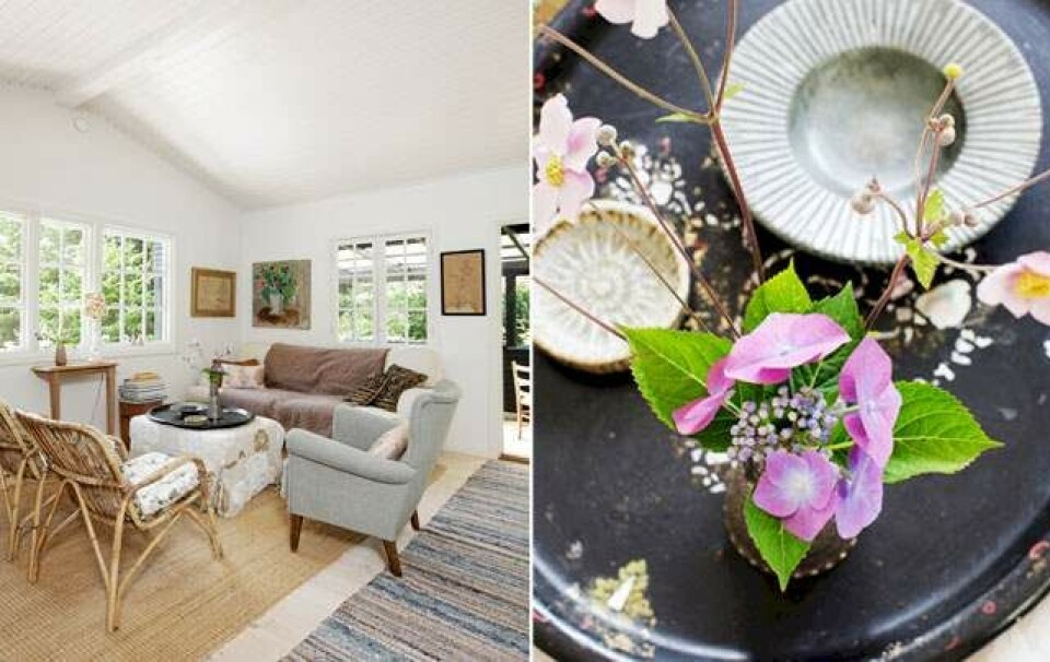 Bolig: Romantisk sommerhus i sort træ