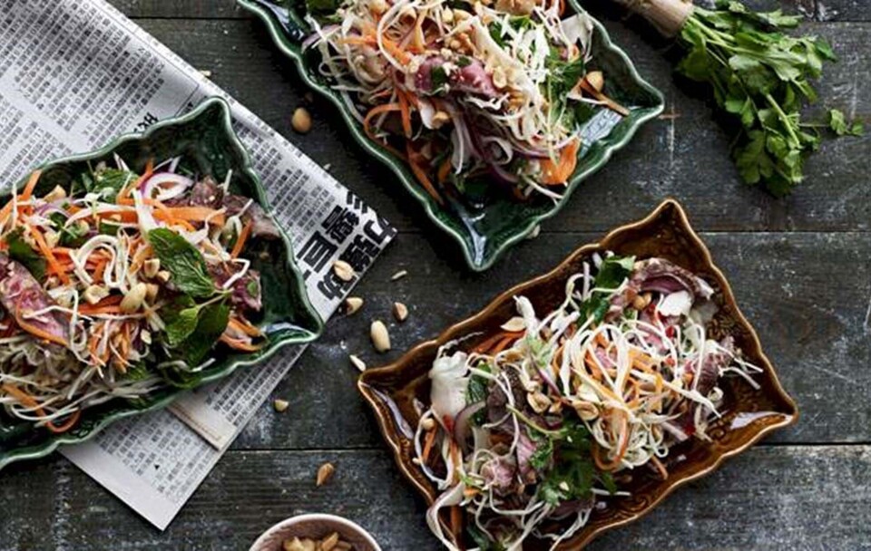 Kålsalat med oksekød