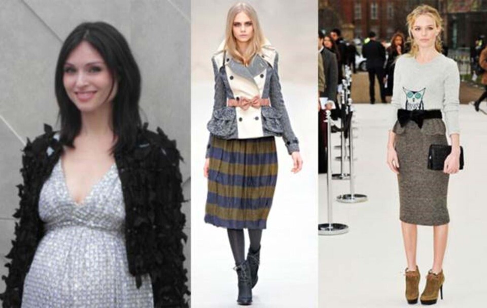 Se front rows, lækre kendisser og smukt tøj hos Burberry