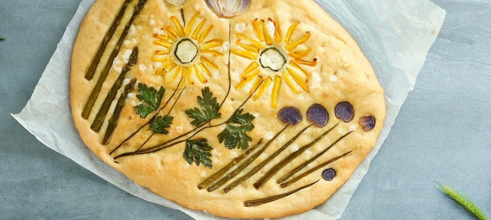 Foccacia-brød med smukke toppings