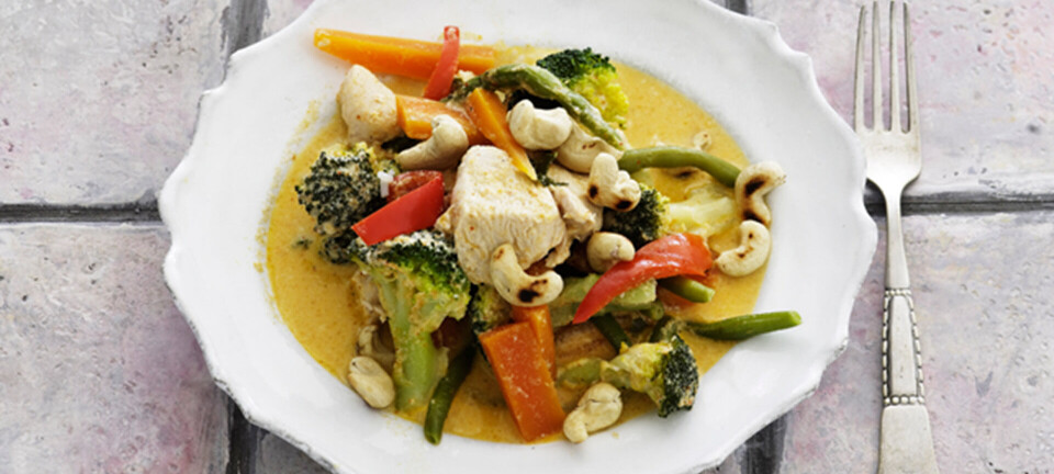 Kylling med rød karry