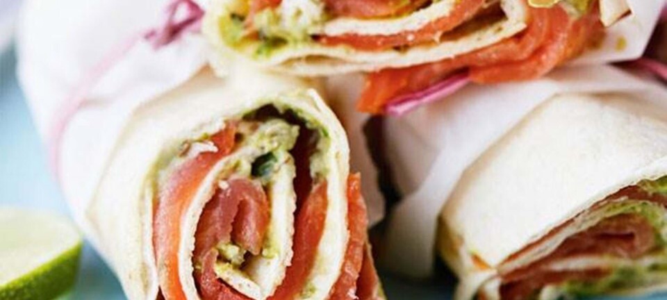 Tortillaer med laks og guacamole