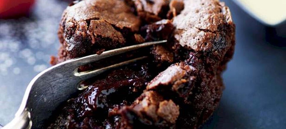 Chokoladefondant med sauce anglaise
