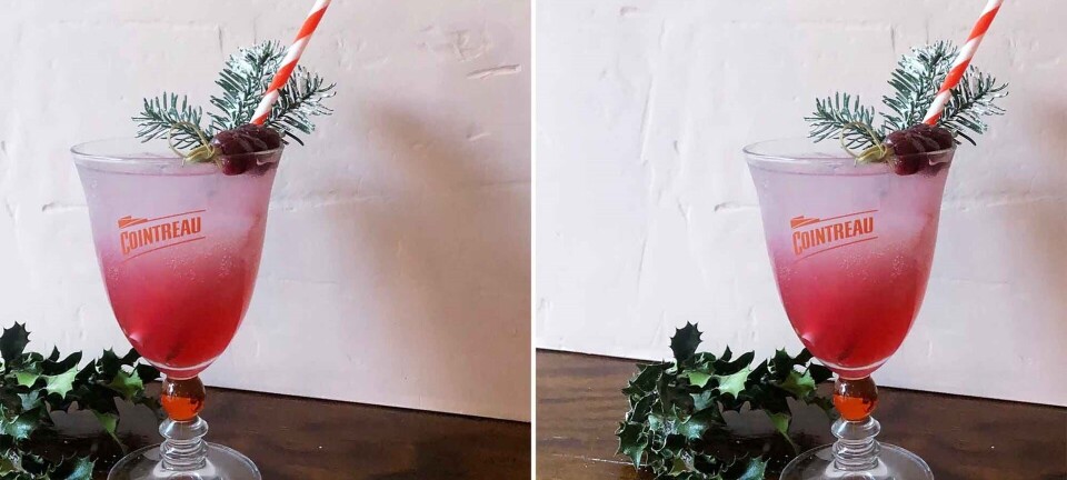 Skøn jule cocktail: Christmas Cointreau Cherry Fizz