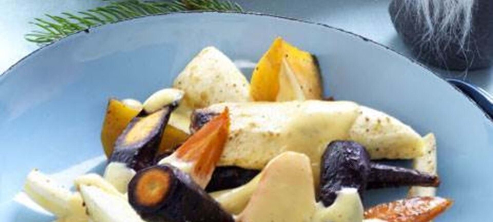 Ristede rodfrugter med granbearnaise