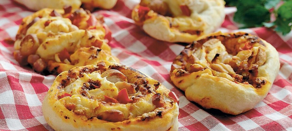 Pizzasnegle med skinke