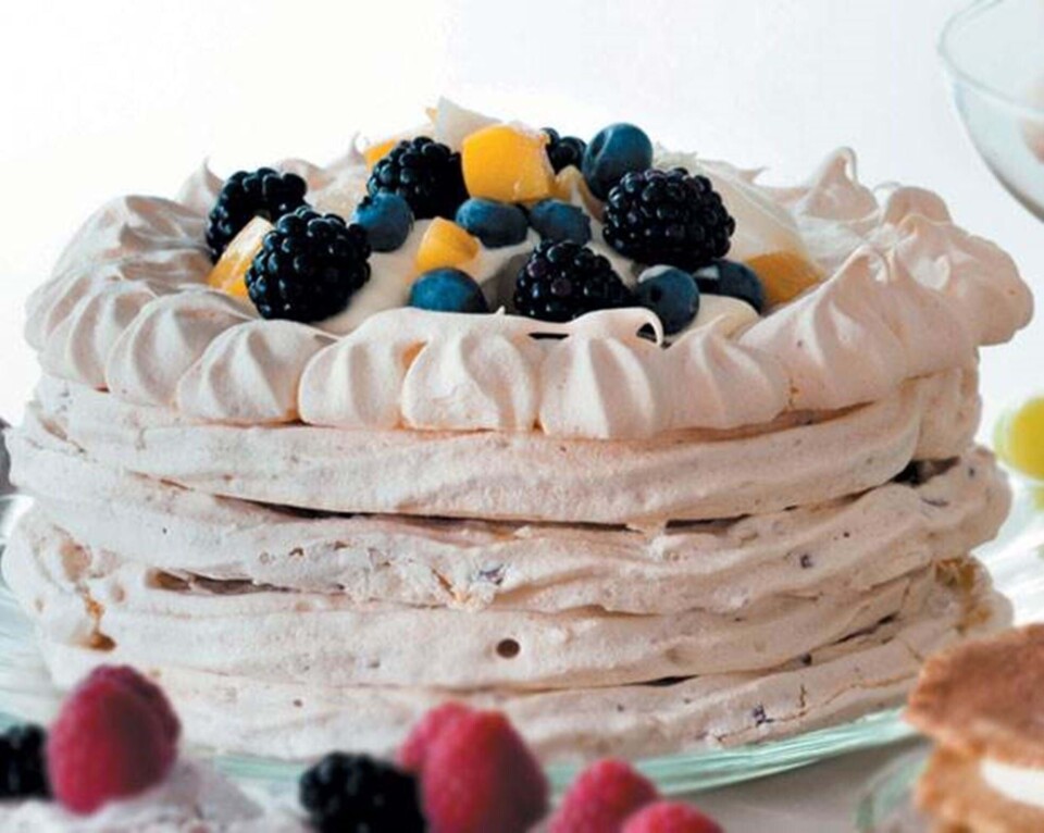 Fransk marengskage med fyld (Vacherin)
