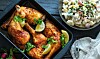 Ovnstegte kyllingelår med cremet kartoffelsalat
