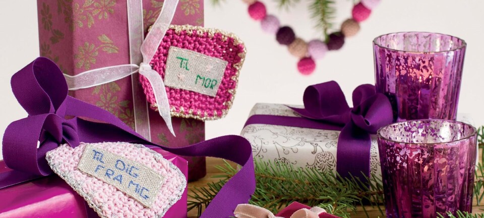 Julehæklerier: Hækl dine til og fra-kort