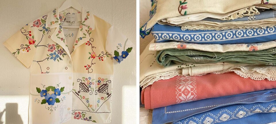 Sille syer skjorter af genbrugsduge: ”Det er den fedeste følelse at sammensætte en masse stumper og stykker, og så spiller helheden bare”