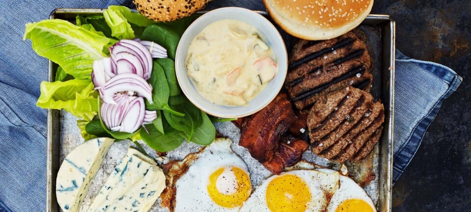 Grillet burger med blå ost