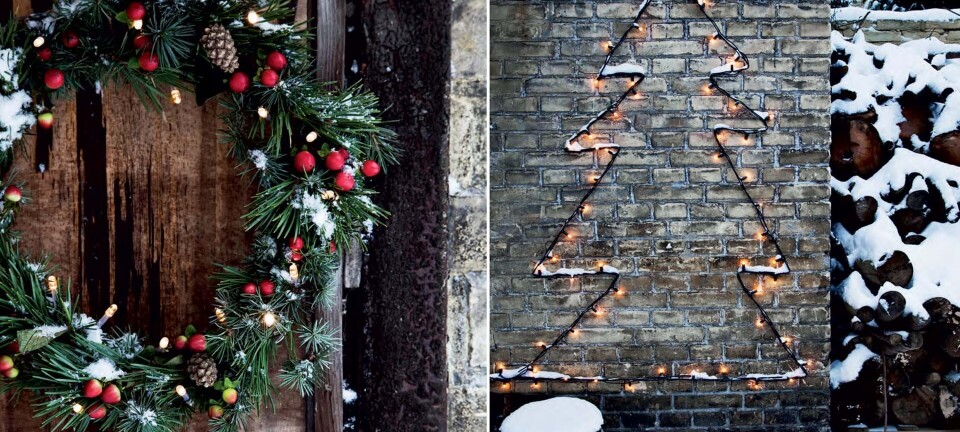 Julelys på 6 forskellige måder til udendørs dekorationer