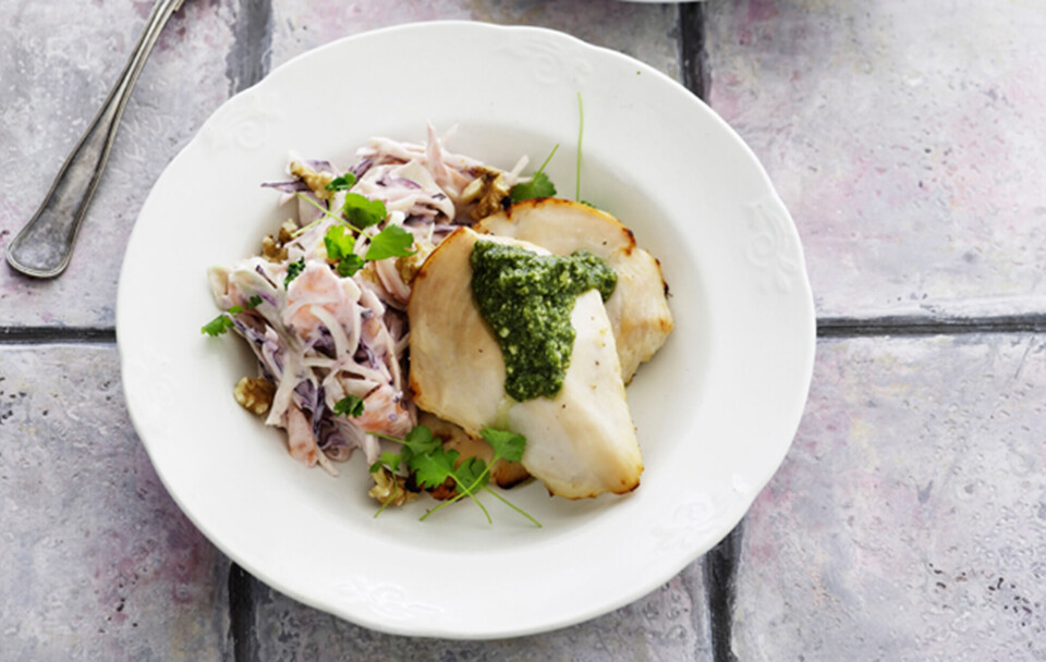 Opskrift på kyllingsalat med pesto