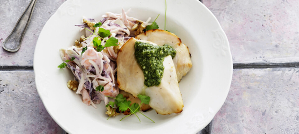 Kyllingsalat med pesto