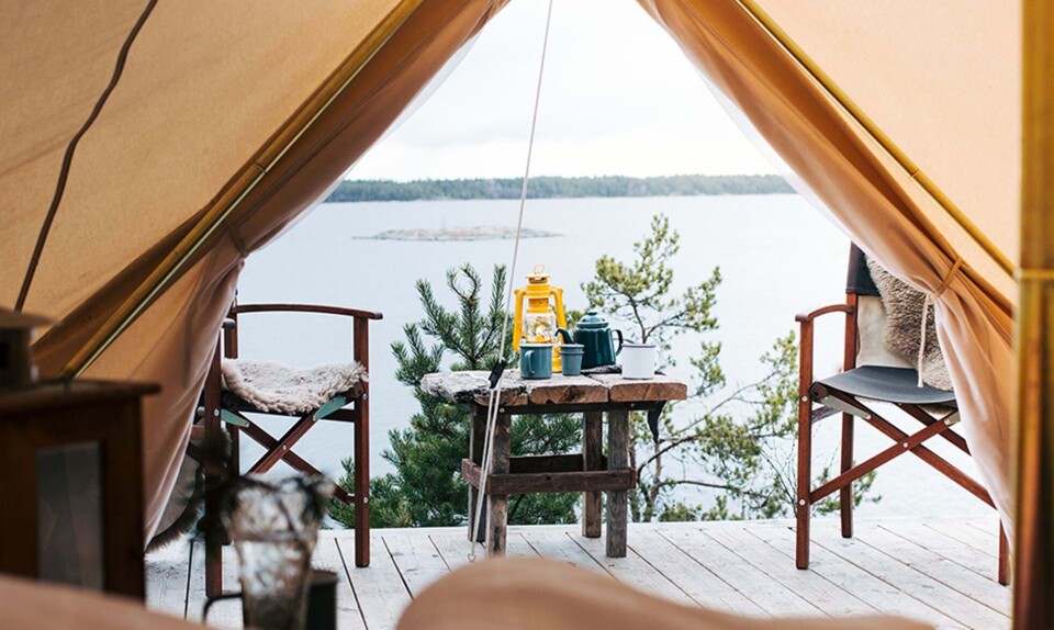 udsigt fra glamping telt