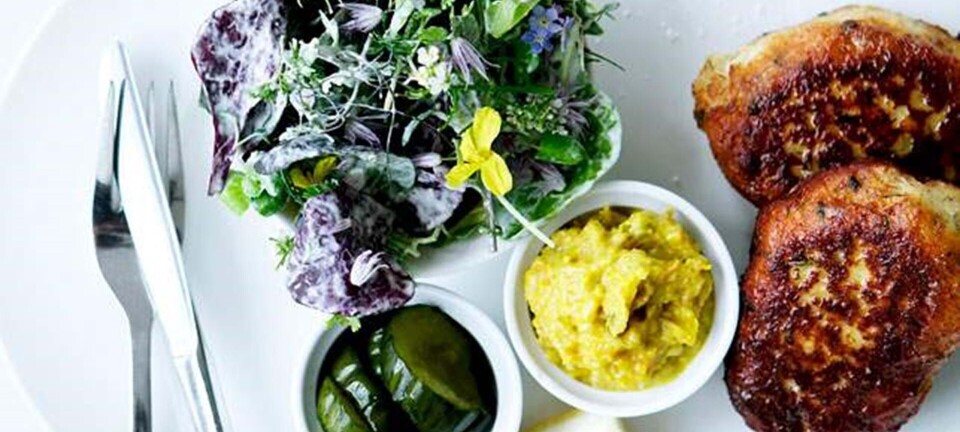 Fiskefrikadeller med agurkesalat