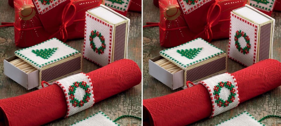 Julebroderi: Minimotiver i korssting