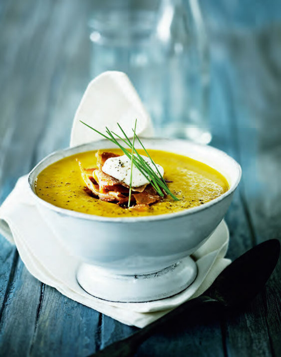 Rød hokkaidosuppe