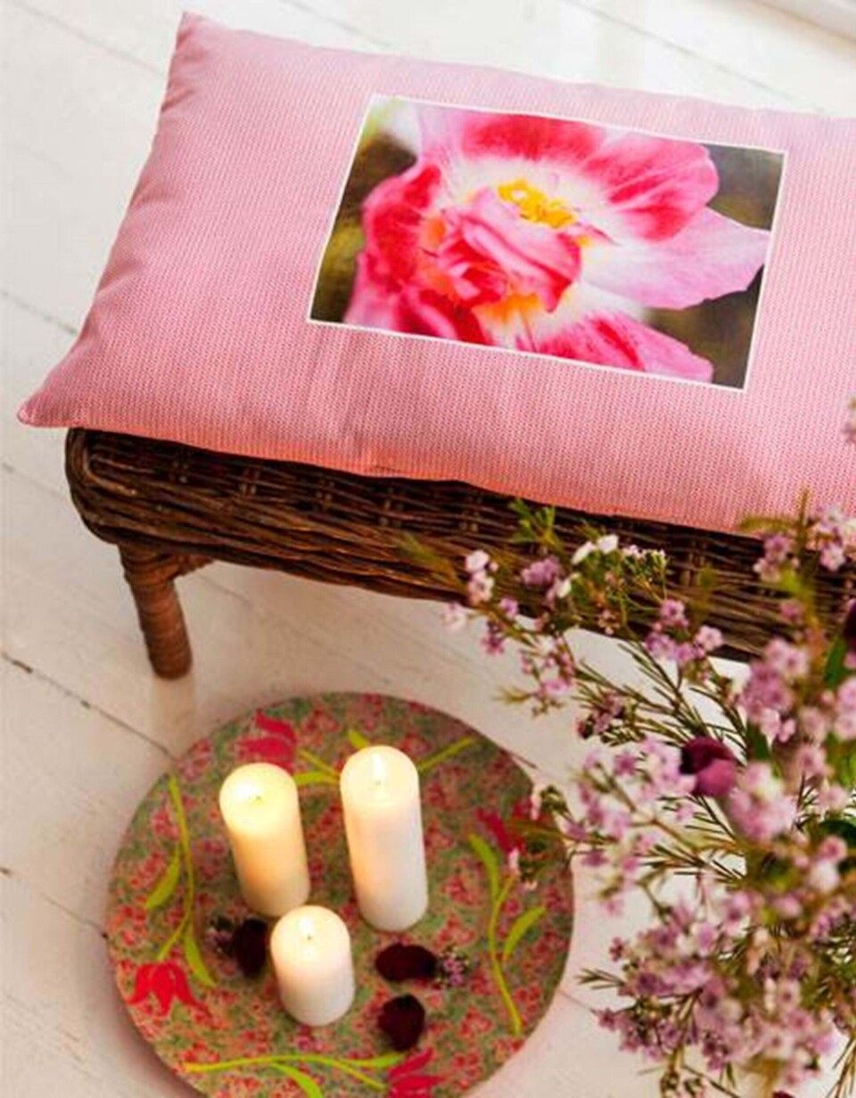 Lav en fin pude med billede af tulipan