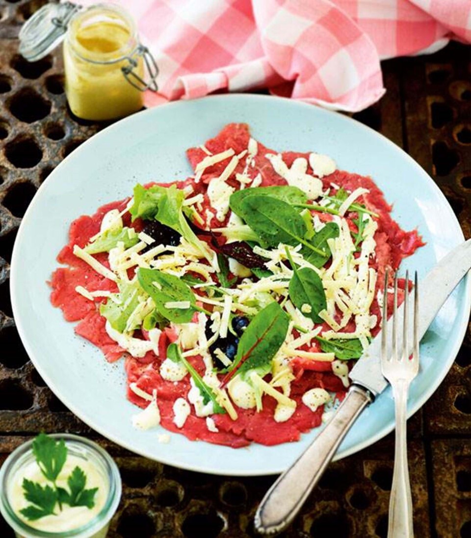 Carpaccio med parmesan