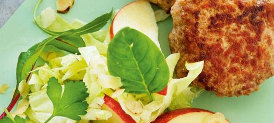 Krebinetter med spidskålssalat