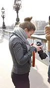 På fotooptagelse i Paris