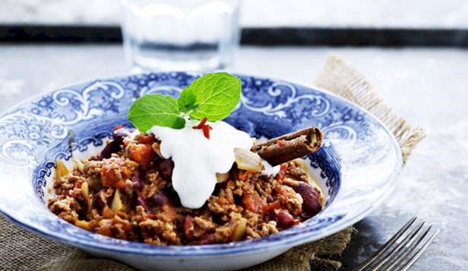 Chili con carne – med chokolade
