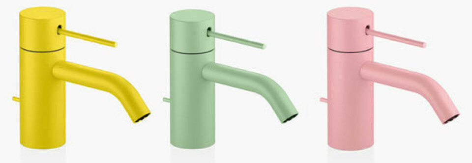 Meta Slim armatur gul, grøn og lyserød