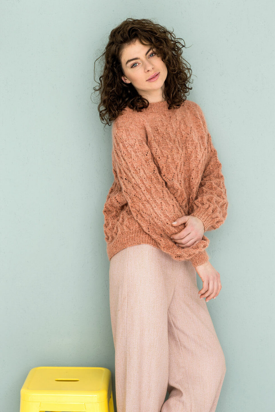 Sweater i 3D-hulstrik