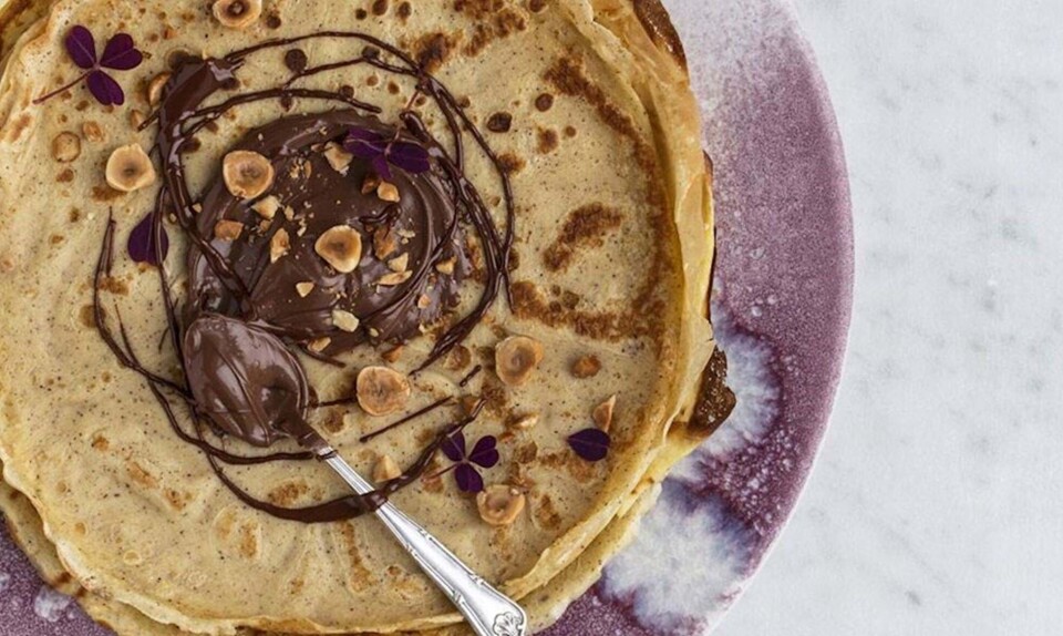 Pandekager med hasselnødder og nutella