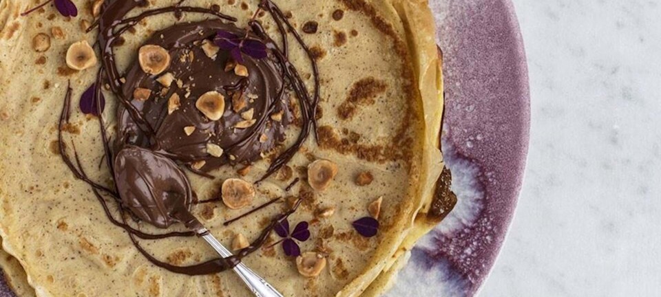 Pandekager med hasselnødder og nutella
