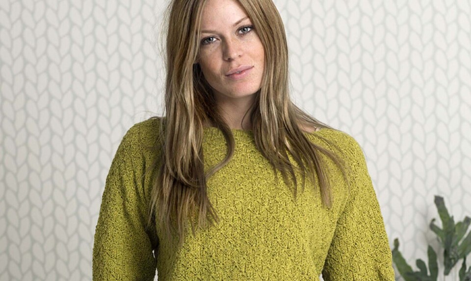 Bluse med sommerfuglemønster