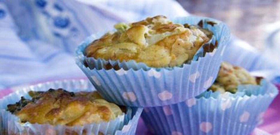Madmuffins med broccoli og skinke
