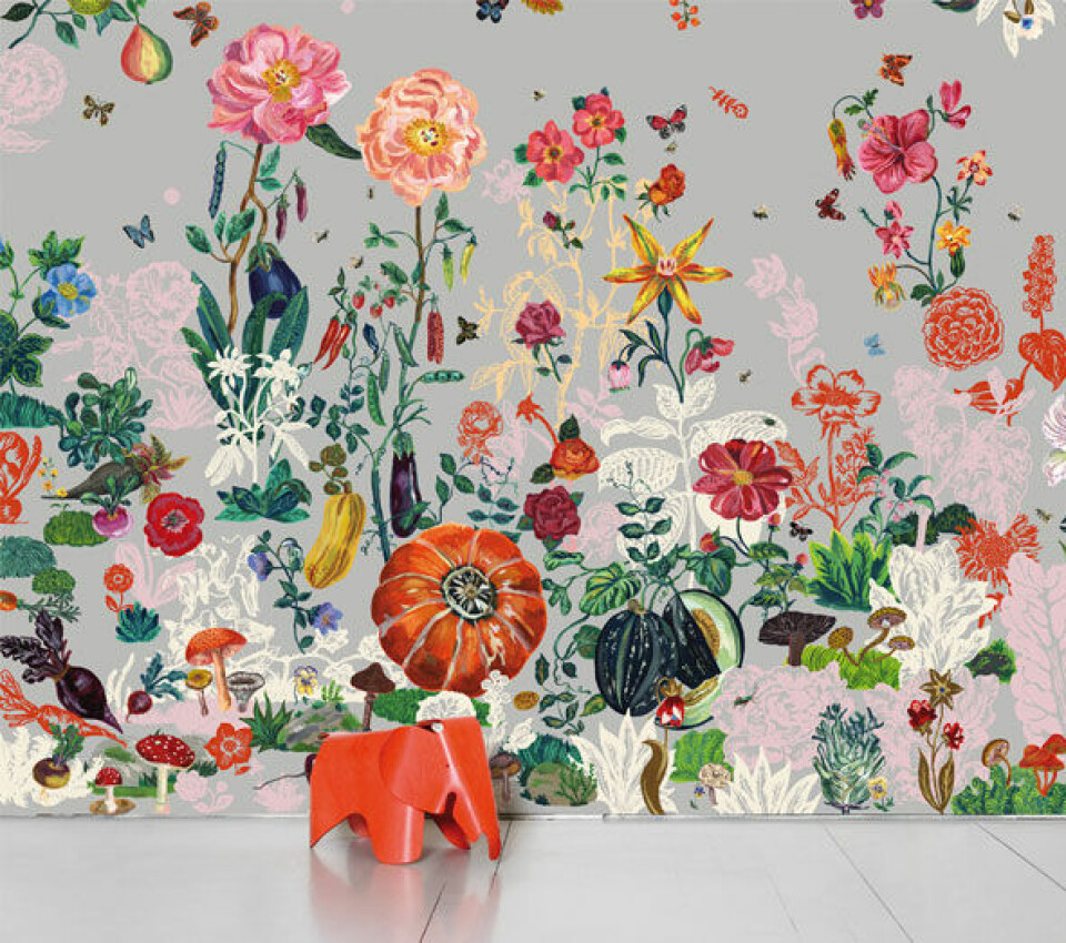 Jardin Gris tapet med blomster