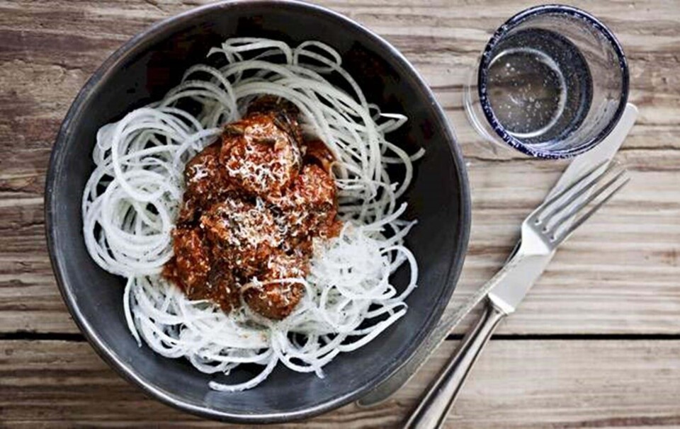 Meatballs med glaskålpasta