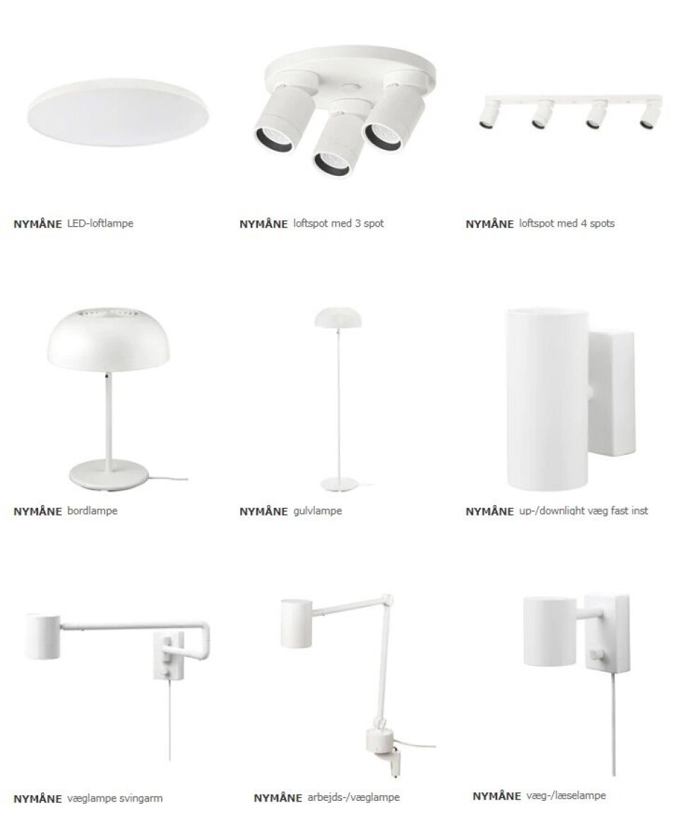 NYMÅNE lampeserie IKEA