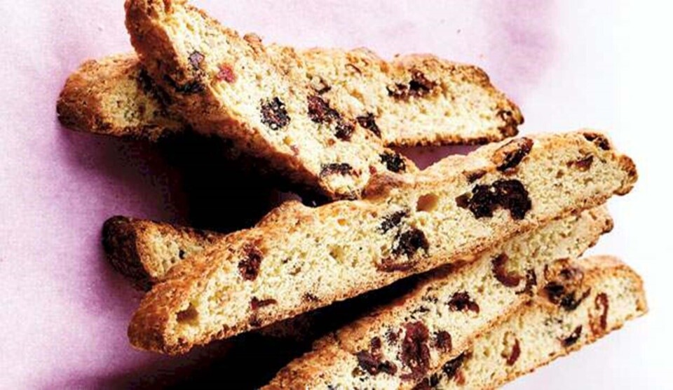Biscotti med tranebær Opskrift på biscotti med tranebær