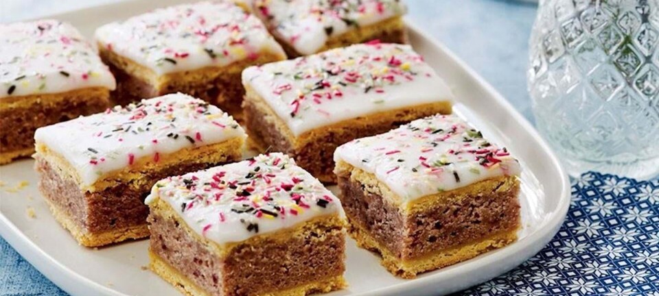 Sandkage a la hindbærsnitter