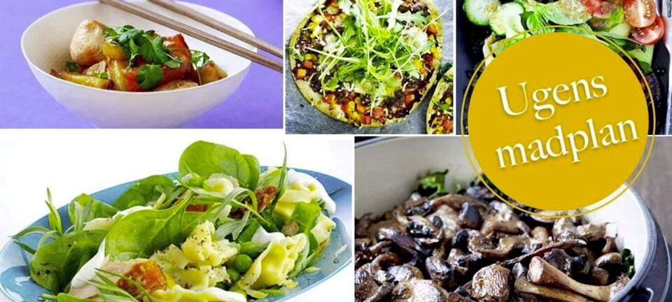 Nem pizza, sur-sød kylling & tortellini med spinat: Her er ugens madplan til dig