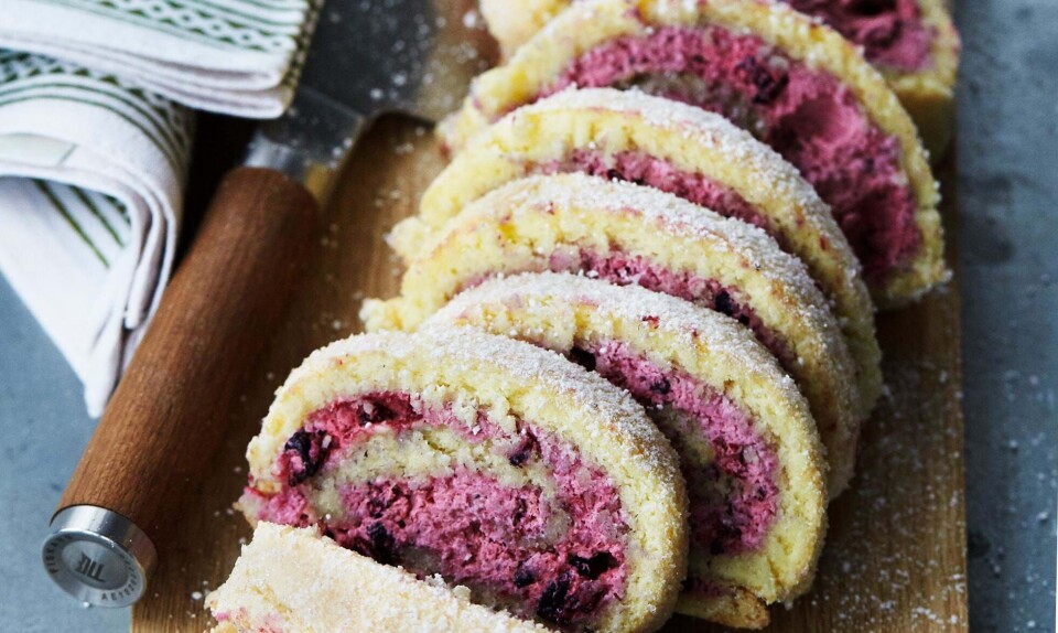 Roulade med skovbær