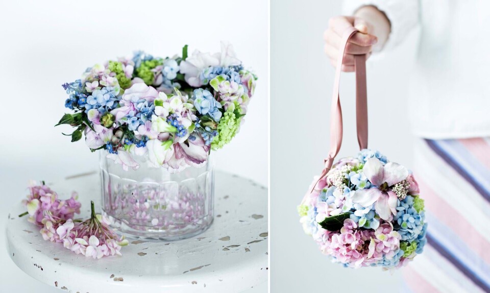 Hortensia kugle og pynt